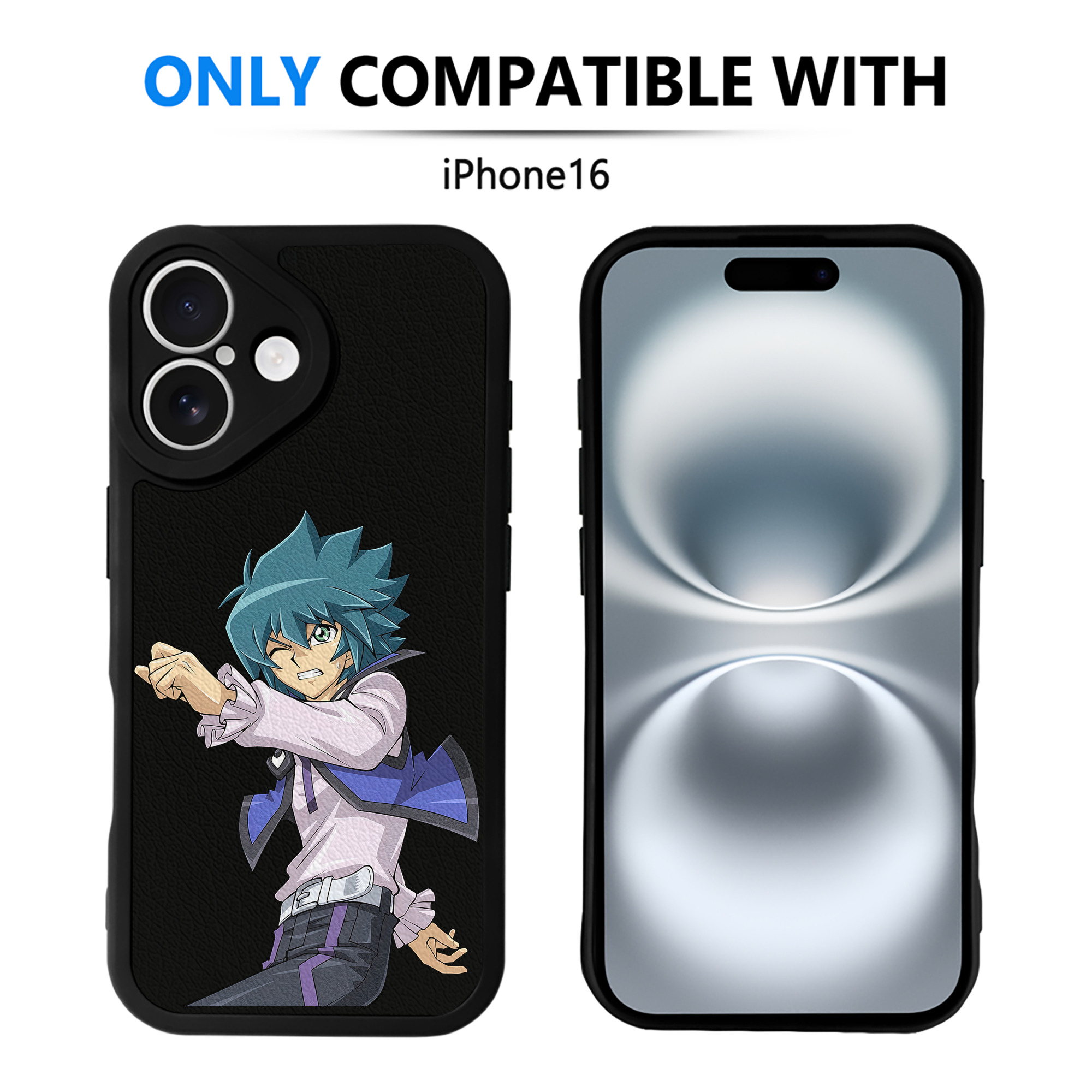 （画像用） 遊☆戯☆王 Yu-Gi-Oh! 【iPhone 16シリーズ対応】シリコンスマホケース（レザー調） 材質：シリコン